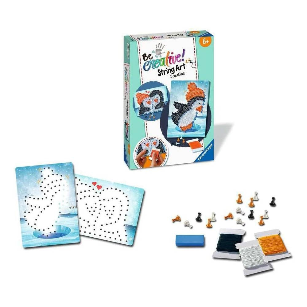 Ravensburger BeCreative String Art Penguins Craft Kit | RV18244-2