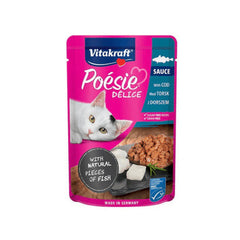 Vitakraft Poésie Délice Adult Wet Cat Food with Cod Fish in Gravy 85g | P-CT-85G-F