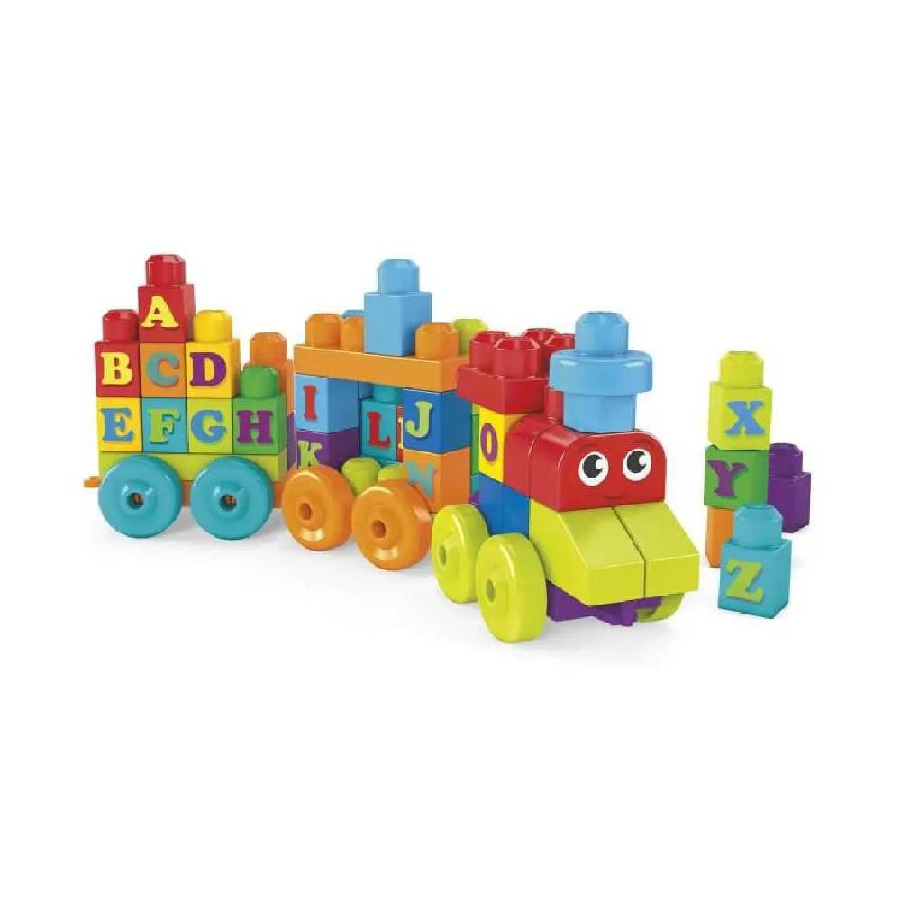 Mega Bloks ABC Alphabet Train Building Set | MTMGDXH35
