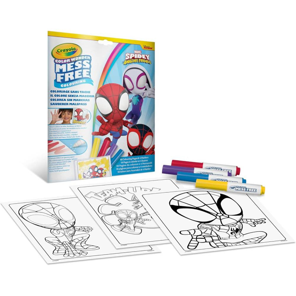 Crayola Color Wonder Spidey Marvel Coloring Set with Markers | CY754611