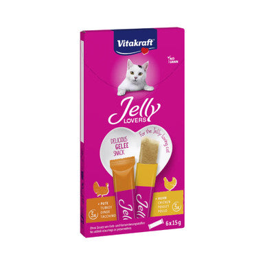Vitakraft Jelly Lovers Lickable Jelly Tubes With Turkey and Chicken 6 Tubes x 15g | J-6-C