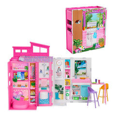 Barbie Suitcase House Playset with 4 Rooms & Accessories | MTBBHRJ76