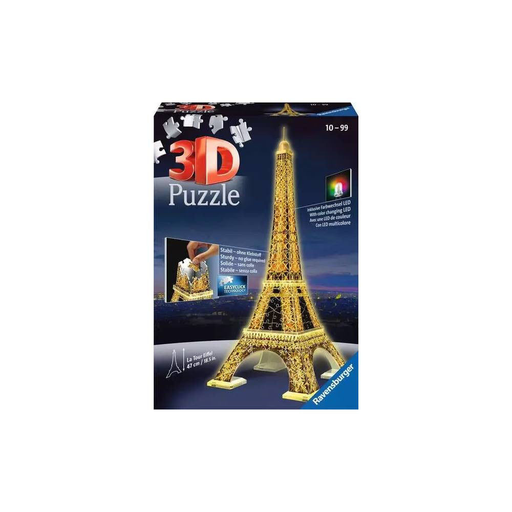 Ravensburger Eiffel Tower Night Edition 3D Puzzle 216 Pieces | RV12579-1