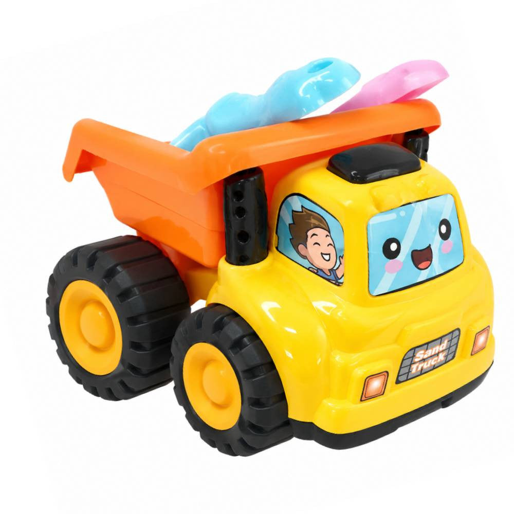 Kids Dump Truck Beach Toy Set - Yellow & Orange | C-2986-YLW