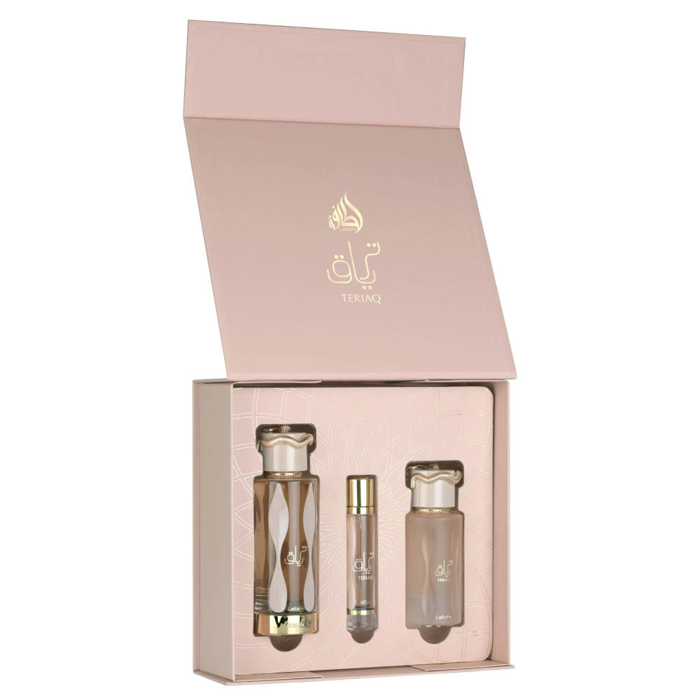 Lattafa Gift Set Teriaq Women Perfume 100ml + Hairmist 12ml