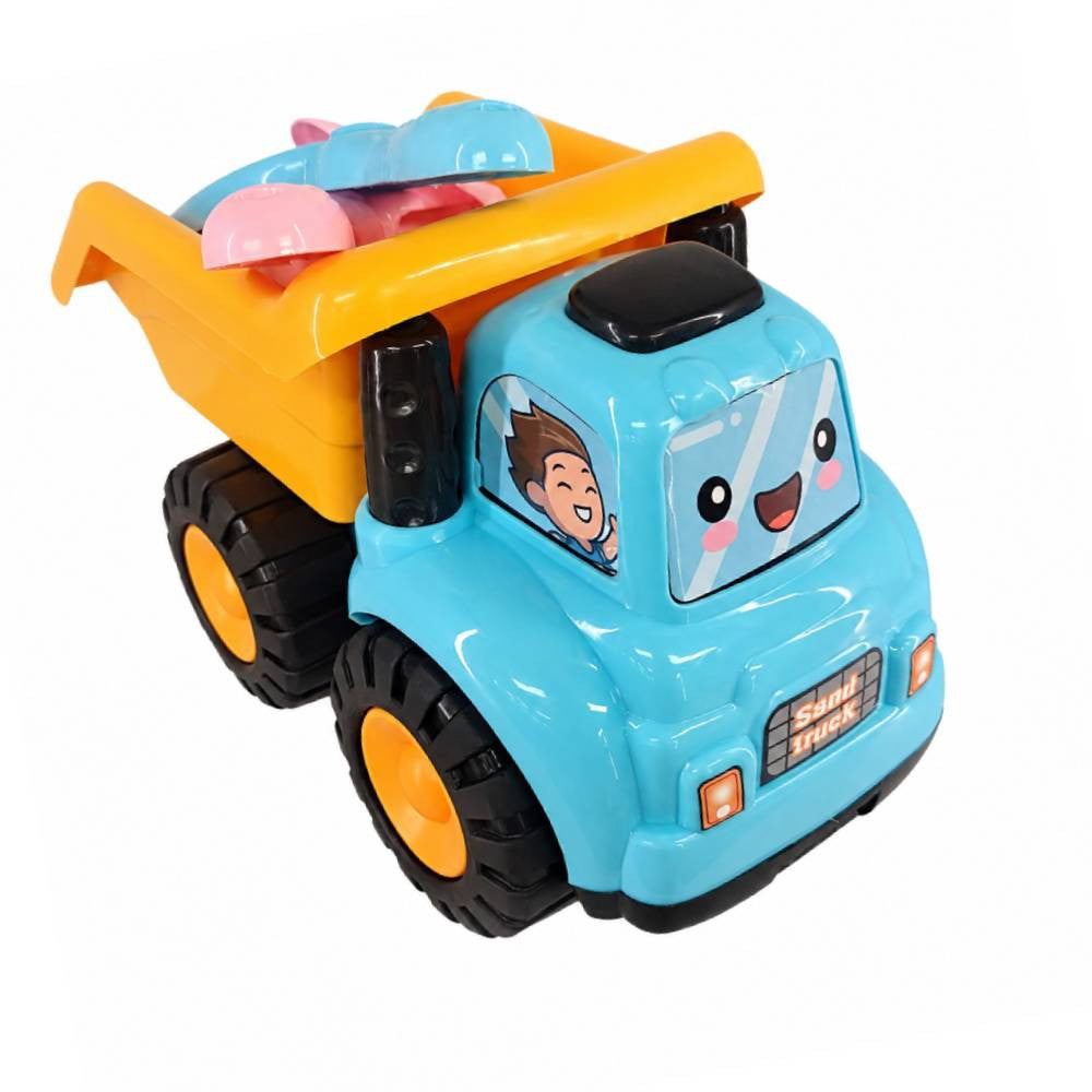 Kids Dump Truck Beach Toy Set - Blue & Yellow | C-2986-BL