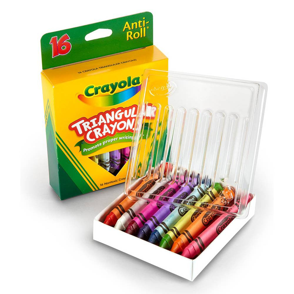 Crayola Washable Triangular Crayons 16-Count Assorted Colors | CY52016T