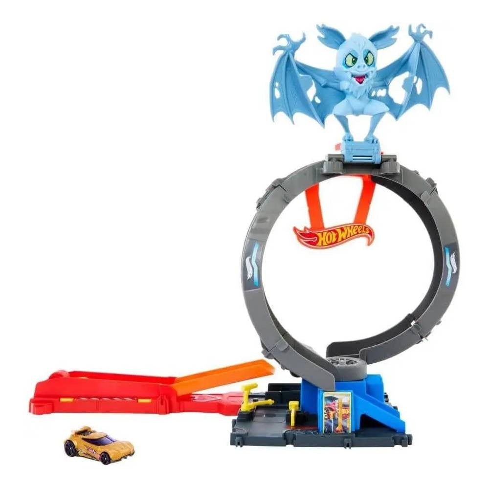 Hot Wheels City Nemesis Bat vs Tire Shop Track Set | MTHWHTN78