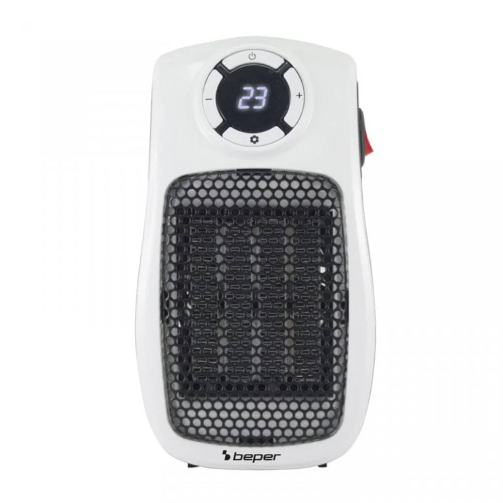 Beper Mini Ceramic Fan Heater, 500W/1000W, Safe Auto-Off | P203TER350