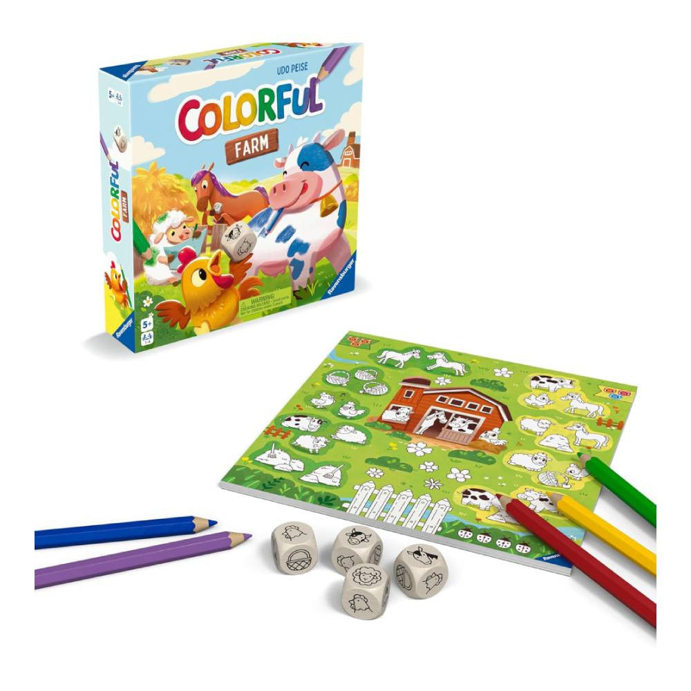 Ravensburger My Colorful Farm Dice Coloring Game | RV24844-5