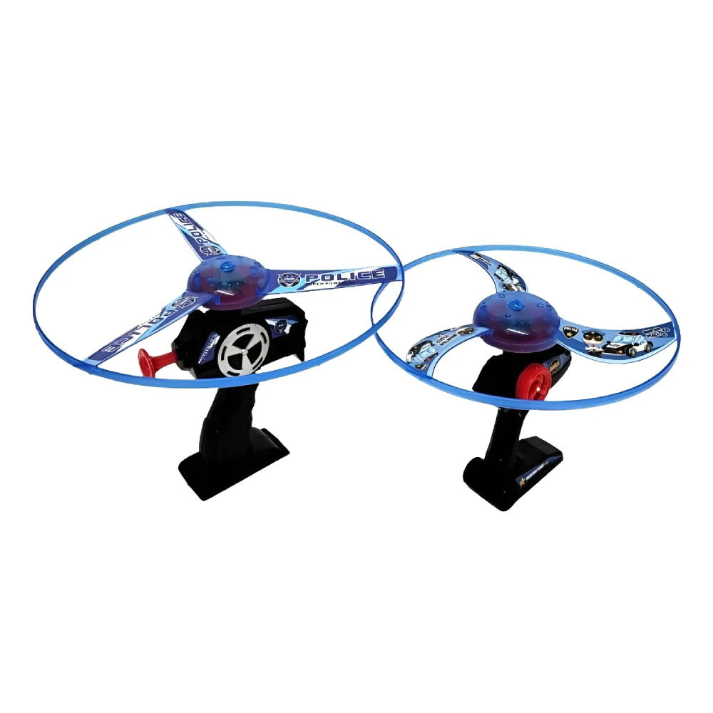 Police Flying Disc Helicopter Launcher Toy Set for Kids | 1798-7C