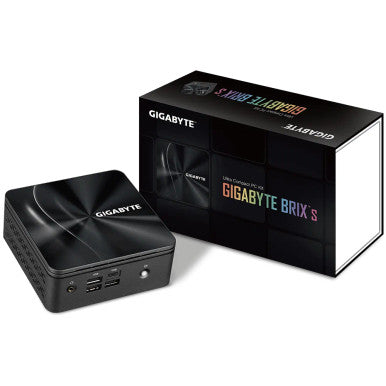 Gigabyte Brix S - AMD RYZEN R7-4700U - 2 x SO-DIMM DDR4 slots 3200MHz Max. 64GB - 1 x NVMe.2 SSD (2280) slot - AMD Radeon GPU | GB-BRR7H-4700-BW