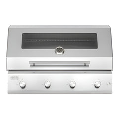 Pianeta Grill Stainless Steel Gas BBQ Grill Fry Top 750G Countertop – 4 Burners, Square Design | 1031-T