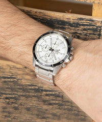 Casio Edifice Men Chronograph Watch - Silver White | EFR-526D-7AVUDF