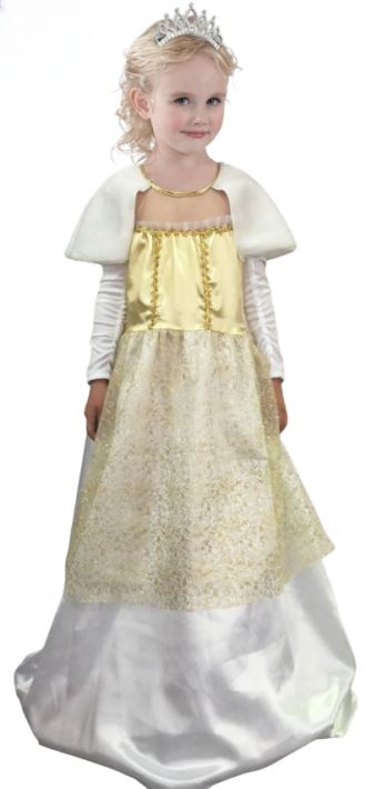 Angel Costume (Dress with Cape, Crown, Glovelets) - Medium Size (120-130 cm) | LK004-2