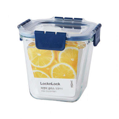 LocknLock Topclass Square Glass 950ml Food Container | LBG217