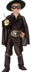 Bandit Costume (Hat, Mask, Cape, Shirt, Pants with Boot Tops, Belt) - Medium Size (120–130 cm) | 881205