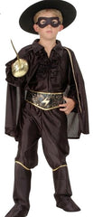 Bandit Costume (Hat, Mask, Cape, Shirt, Pants with Boot Tops, Belt) - Small Size (110–120 cm) | 881205