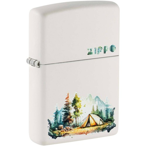 Zippo Nature Retreat Design White Matte Windproof Lighter | 46474