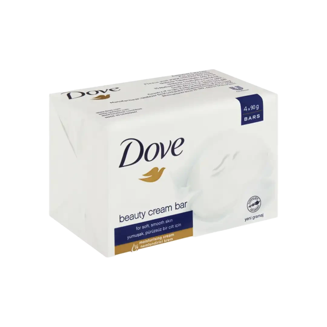 Dove Original Beauty Bar Soap, 4 x 90g - 3 + 1 Free | 287432