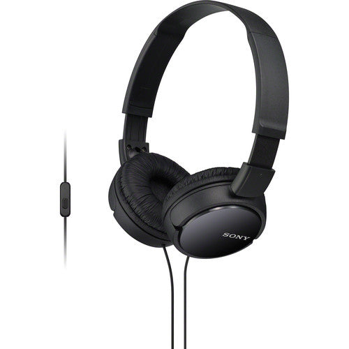 Sony ZX Series Wired On-Ear Headphones with Mic, Black | MDRZX110AP/B