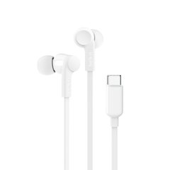 Belkin SoundForm Wired Earbuds with USB-C Connector, White|G3H0002BTWHT