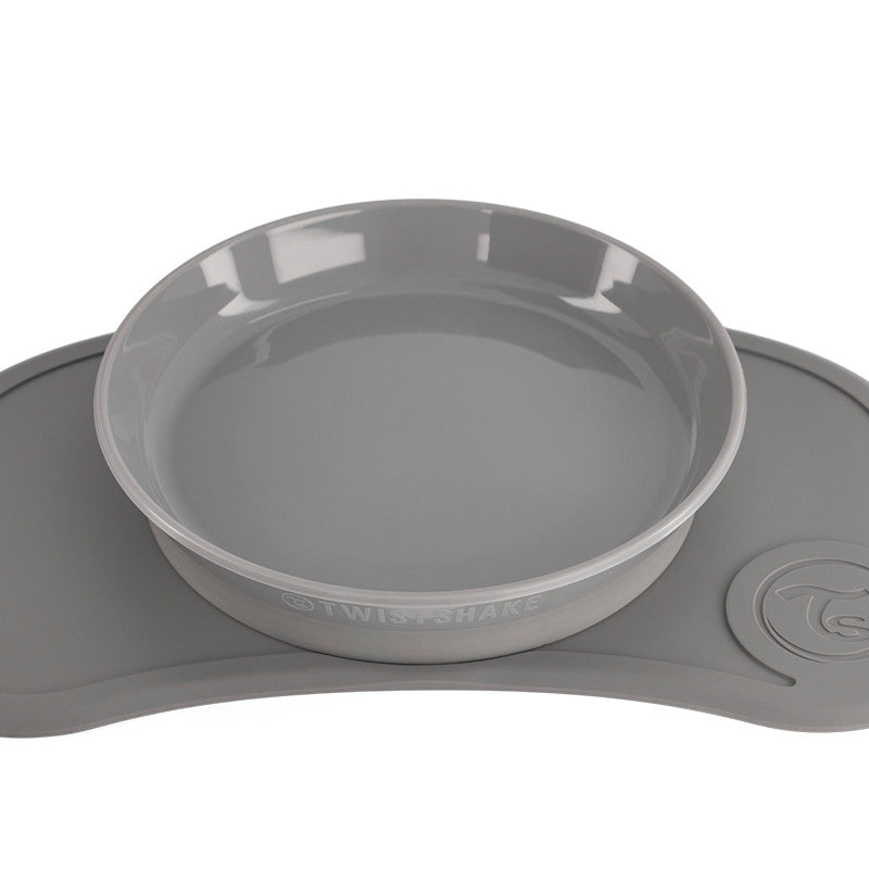 Twistshake Click-Mat Mini + Plate Pastel Grey | 78442