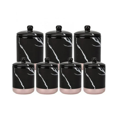 Karaca Marble Spice Set 7Pcs Black & Rose Gold |  153.01.01.4014