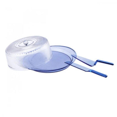 Karaca Lidded Blue 4Pcs Bell Jar Service Set – 2Pcs Serving Units – 1Pc Bell Jar – 1Pc Bell Jar LID |  153.03.05.0229