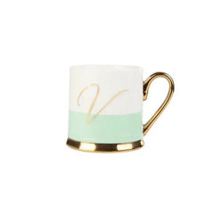 Karaca Porcelain 330ML Mug With Letter v |  153.03.06.1628