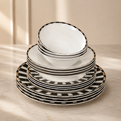 Karaca Elegance Bone - 24-Piece Bone Porcelain Dinner Set - 6 People - White | 153.03.06.2400