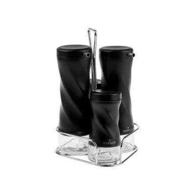 Karaca Tottori Black Glass Salad Set  | 153.03.06.4740
