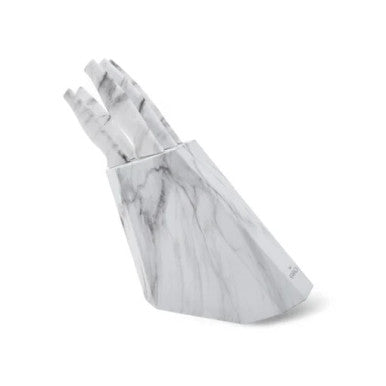 Karaca Bianco White 6Pcs Knife Set Stand – 20cm Chef’s Knife – 20cm Slicing Knife – 20cm Bread Knife – 12.7cm Chopping Knife – 9cm Paring Knife |  153.03.06.6095