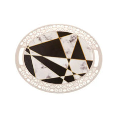 Karaca Geometric Oval Tray [44.5×35.5cm] |  153.03.06.6819
