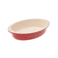 Karaca Elis Ceramic Oven Dish, Red Cream – [30.5×17.7x7cm] |  153.03.06.6959