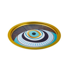 Karaca Evil Eye Metal Round Tray 35cm |  153.03.06.7078
