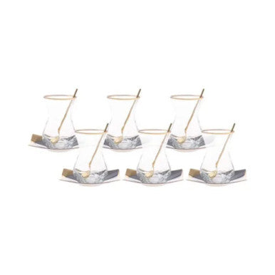 Karaca Gold Diamond 18Pcs Tea Set | 153.03.06.8105