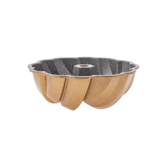 Karaca Cake Pro - Cast Aluminum Decorative Bundt Cake Pan - 26cm - Gold | 153.03.06.8262