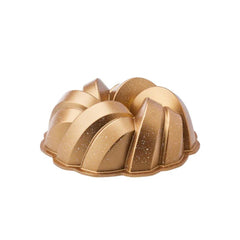 Karaca Cake Pro - Cast Aluminum Decorative Bundt Cake Pan - 26cm - Gold | 153.03.06.8262