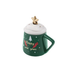 Karaca New Year Starry Green Mug 360ML |  153.03.06.8473