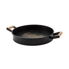 Karaca Country Round Black Tray 29cm |  153.03.06.8560