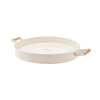 Karaca Country Round Cream Tray 37cm |  153.03.06.8561