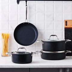 Karaca BioDiamond Pro - 7-Piece Non-Stick Induction Cookware Set - Black | 153.03.07.7040
