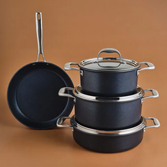 Karaca BioDiamond Pro - 7-Piece Non-Stick Induction Cookware Set - Black | 153.03.07.7040