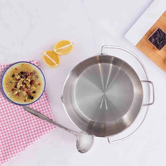 Karaca Love of Kitchen - 10L Stainless Steel Jam and Marmalade Pot with Glass Lid - 28cm | 153.03.08.1162