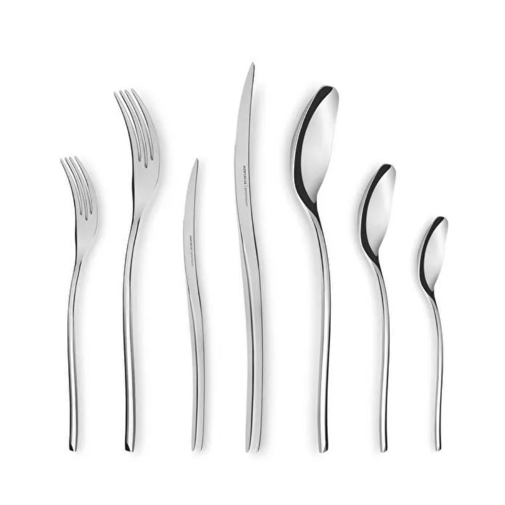 Karaca Dora Platinum - 84-Piece 316+ Stainless Steel Cutlery Set - 12 People - Silver | 153.03.08.1444