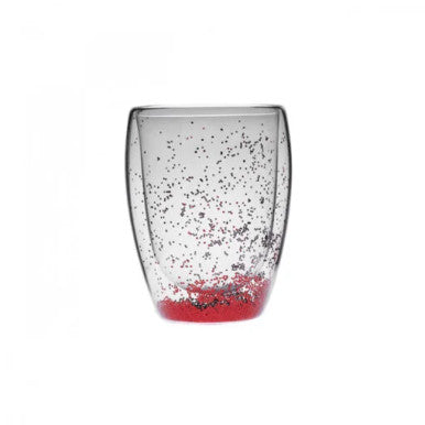 Karaca Pia Red Glitter Water Glass 350ML | 153.03.08.2429