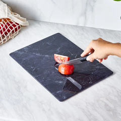 Karaca Ayaz - Black Glass Cutting Board - 25 × 35cm - Non-Slip | 153.03.08.2744