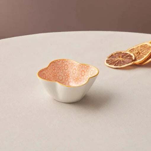 Karaca Floral Orange Clover Snack Bowl 10cm | 153.03.08.2977