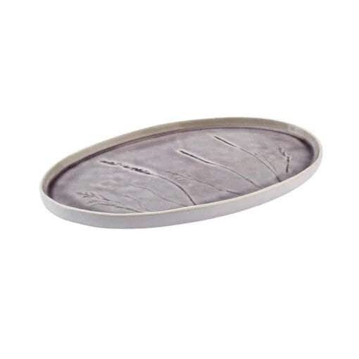 Karaca Fleurs Stoneware Large Boat Plate 33cm | 153.03.08.3022